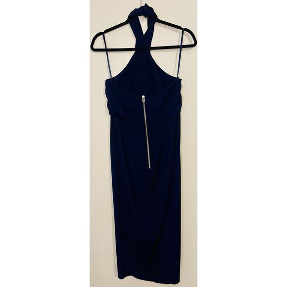 Shona Joy | REVOLVE | Navy Knot Draped Midi Dress | Women’s | Size: 8 - Picture 9 of 12